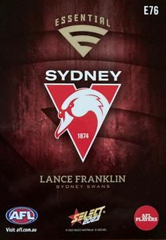 2023 Select AFL Footy Stars - Essentials #E76 Lance Franklin Back